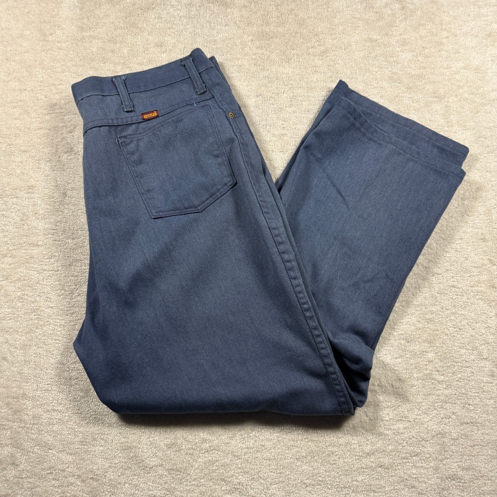 Rustler Work Pants Mens 40x30 Blue 89600NV Regular Fit Vintage Made in USA Denim